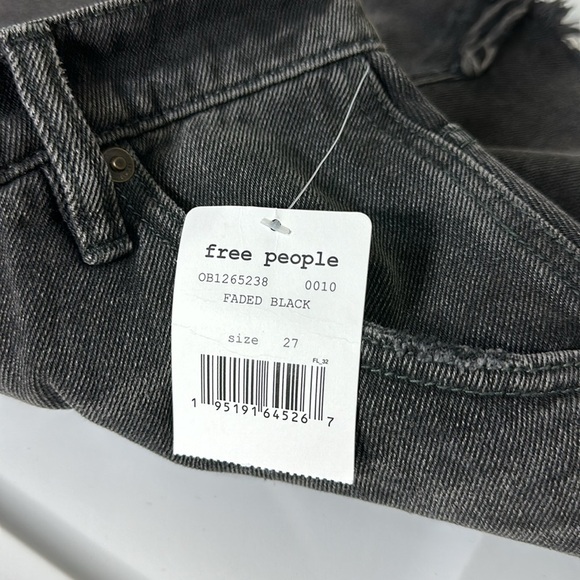 Free People Brea Cut Off Skirt Faded Black 27 NWT - Picture 6 of 7